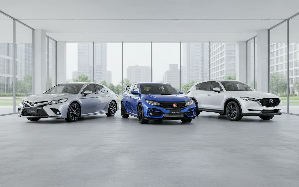 4 masini fiabile - modele de masini reprezentative ale marcilor japoneze fiabile Toyota Mazda Honda